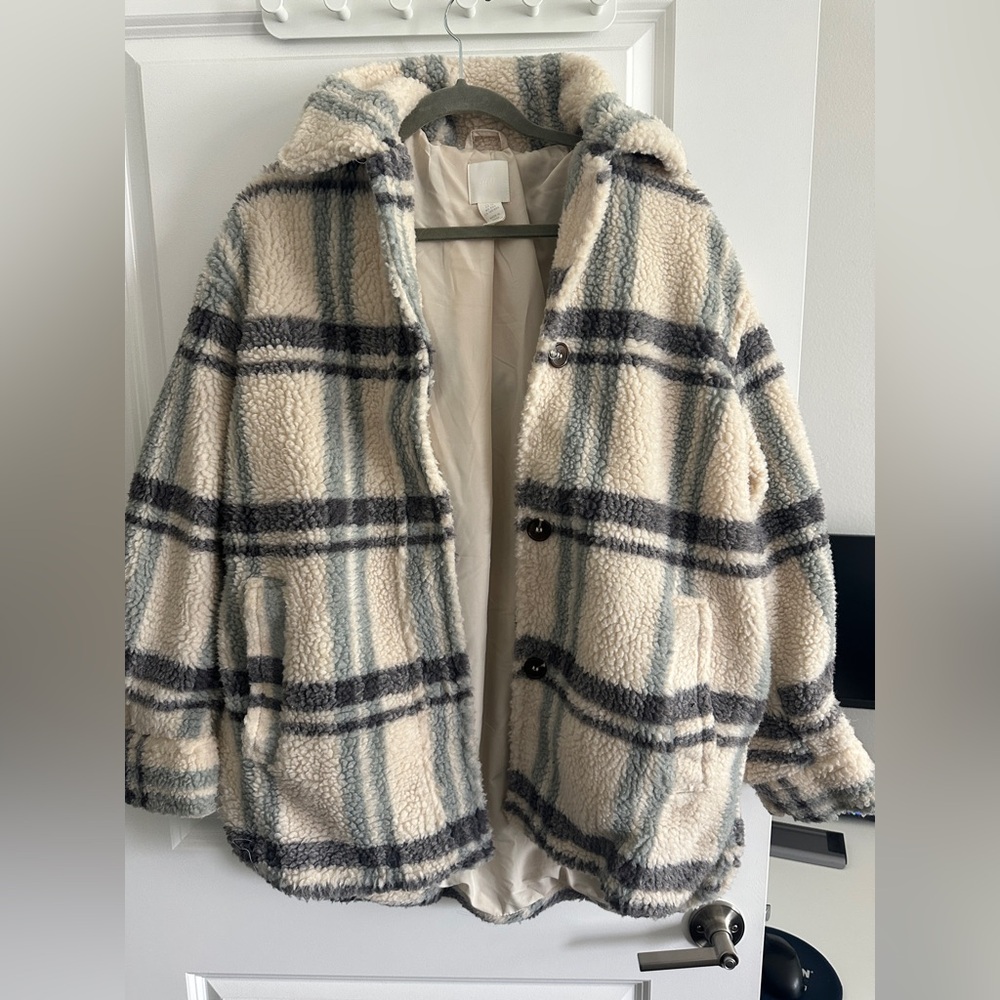 Oversized Sherpa fleece Shacket size XS